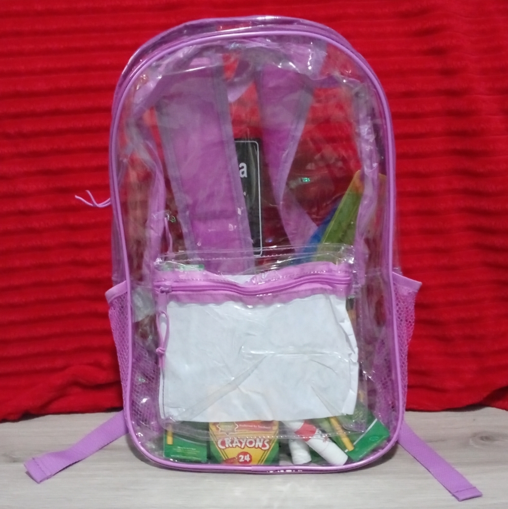 Transparent Purple Backpack - New - Supplies Included - by Moda West